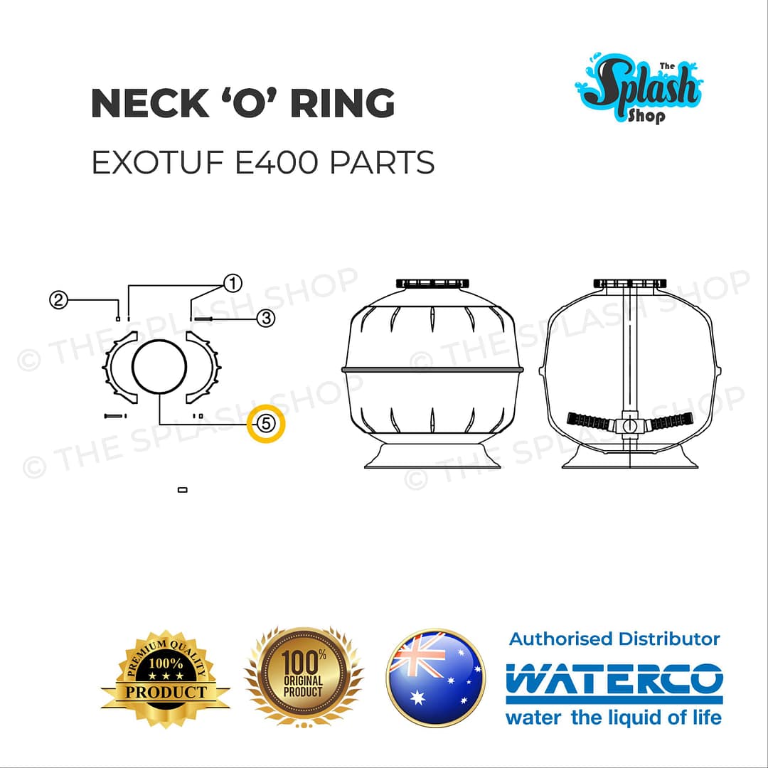 WATERCO Neck 'O' Ring for E400 - Clamp Band 6 Inch