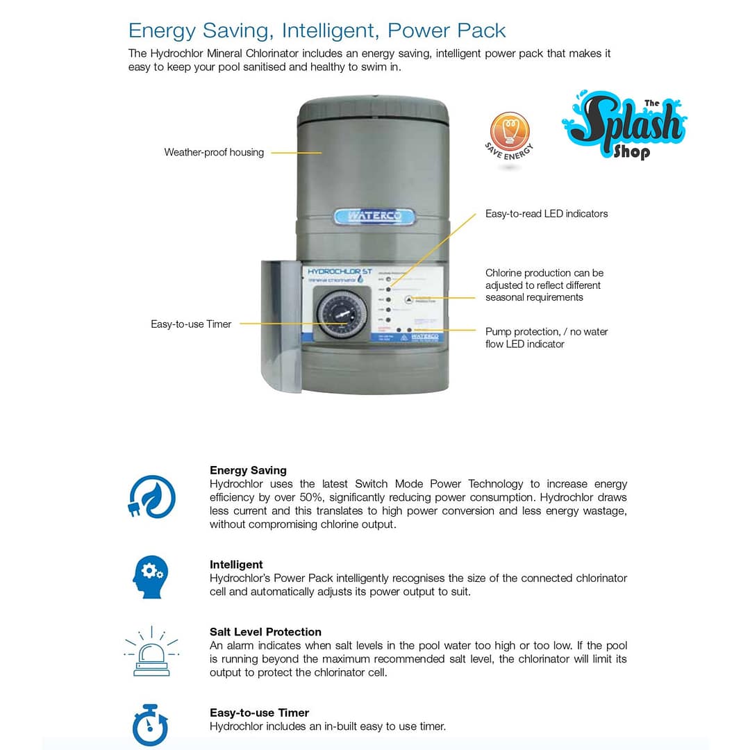 WATERCO Hydrochlor Salt Chlorinator 3000 MK3/30