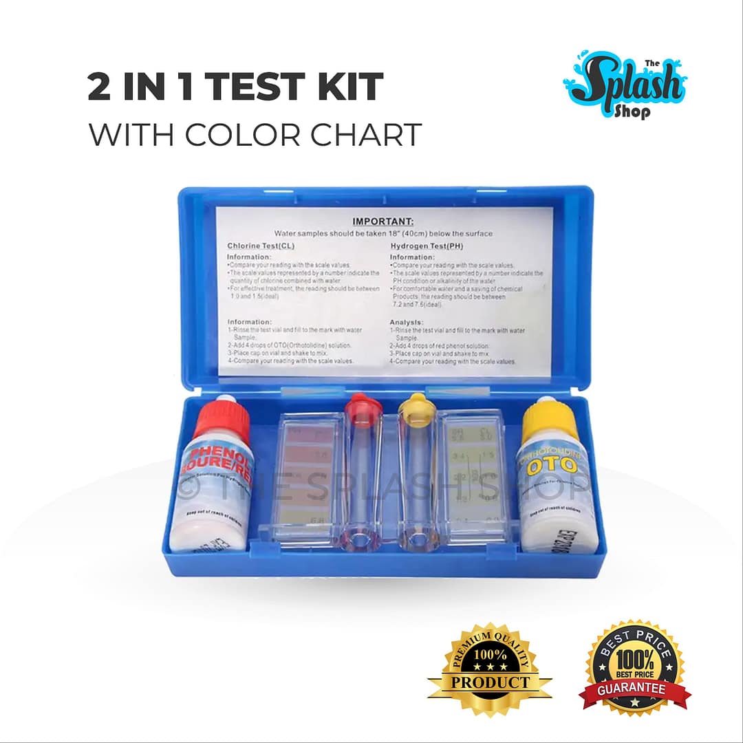2 In 1 Test Kit With Colour Chart For Swimming Pool