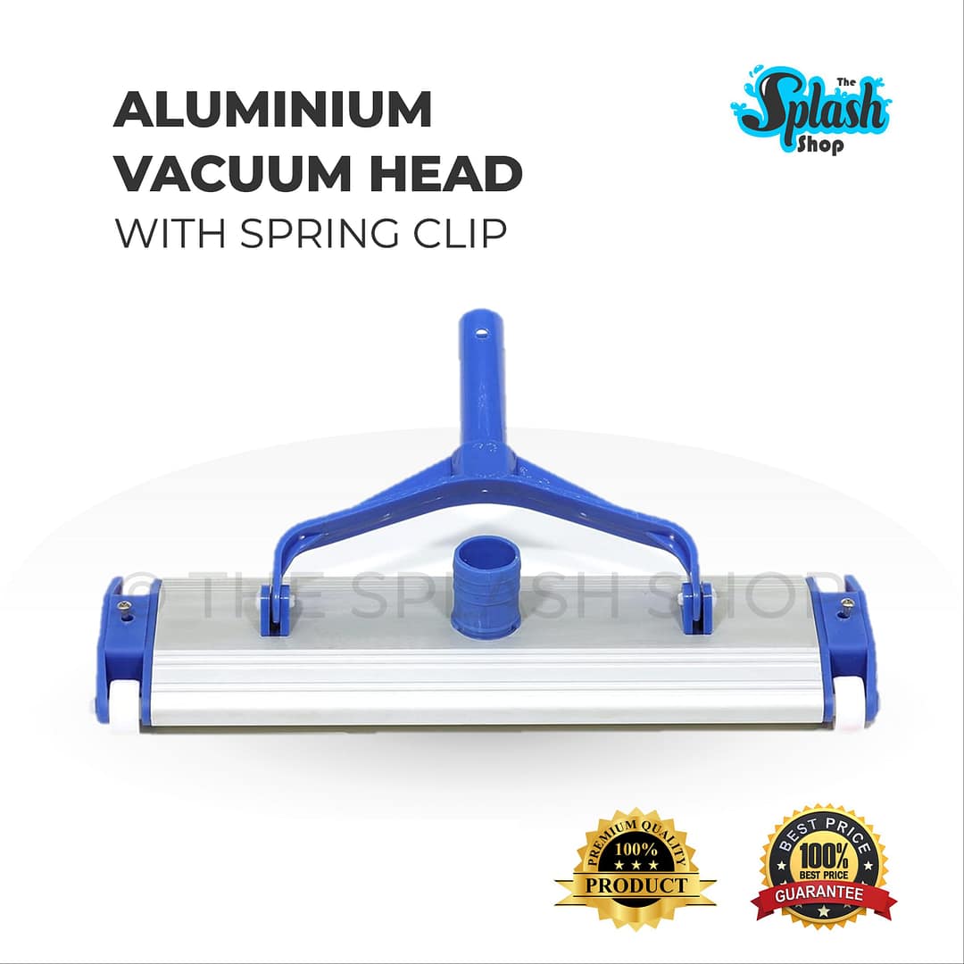 Aluminium Vacuum Head With Spring Clip - Swimming Pool Brush - 45cm