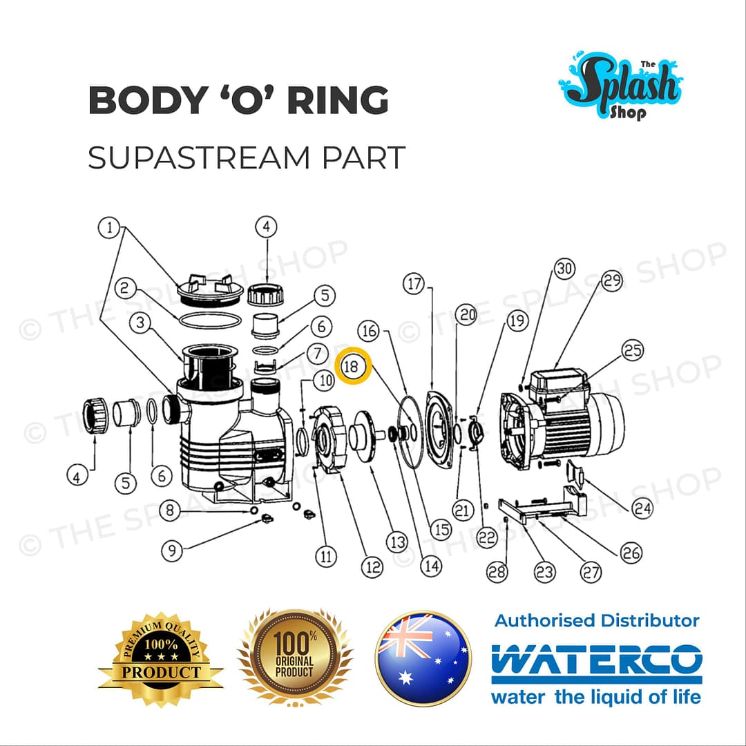 WATERCO Body 'O' Ring for Supastream A'strm MKII