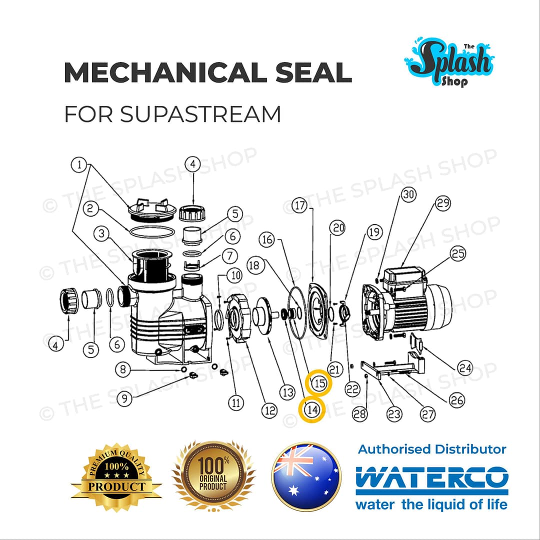 WATERCO Mechanical Seal for Supastream Pump (S/S316 G-0750-00-A1)