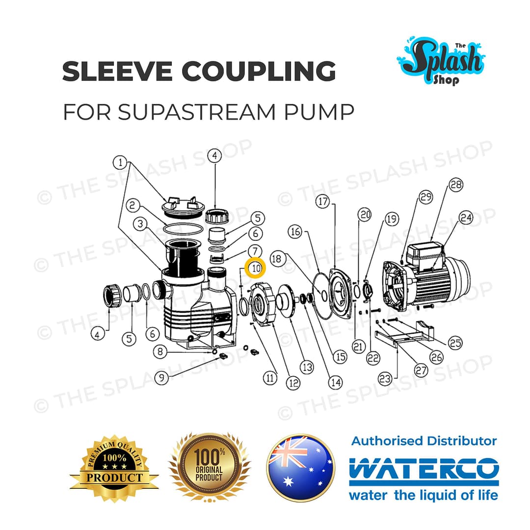 WATERCO Sleeve Coupling for Supastream A'strm MKII