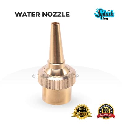 Brass Straight Water Nozzle - Single Spray