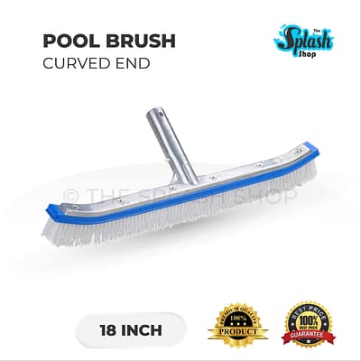 Swimming Pool Curved End Wall Brush - 18 inch