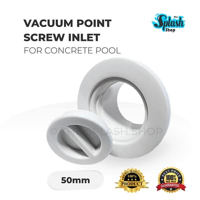 Vacuum Point Screw Inlet with Cover - For Concrete Pool