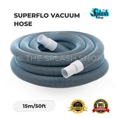 SUPERFLO Vacuum Hose - Swimming Pool Hose - 50ft / 15m